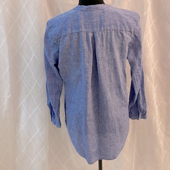 L.L.Bean Women’s 100% Linen Top Size Small - Picture 3 of 6